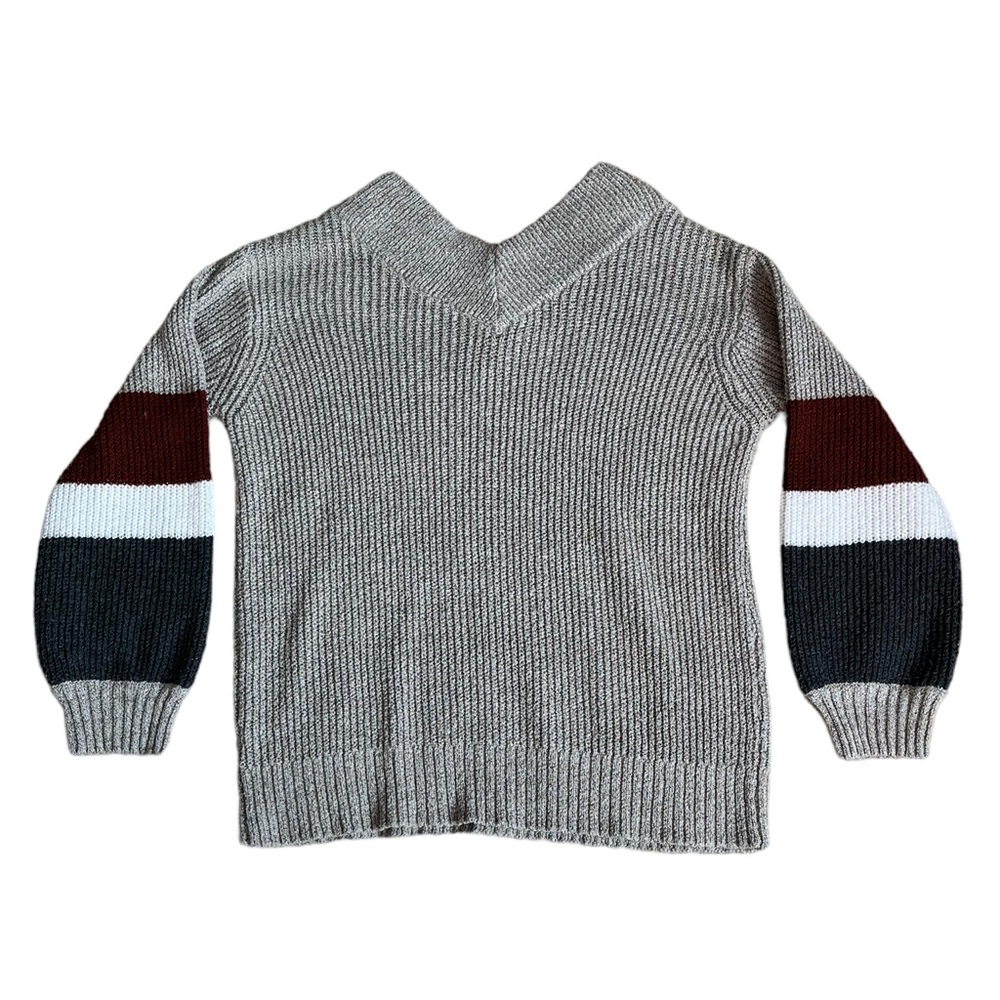 Staccato V-neck Striped Long Sleeve Sweater | Women’s L - Picture 4 of 5